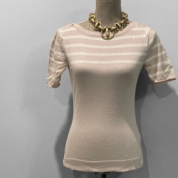 BANANA Republic Soft Knit Short Sleeve Top Sweater - Picture 6 of 13